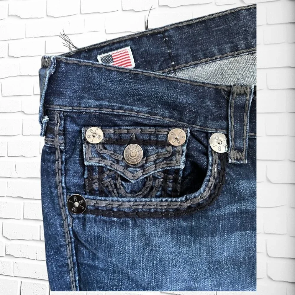 👖 Vintage Men's True Religion Billy Super QT Jeans - Size 38 - Rare Find! 👖 - Picture 4 of 13